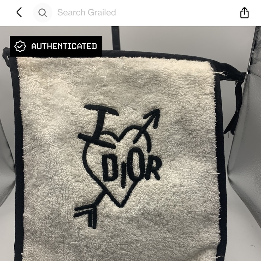 RARE DESIGN- Authentic Christian Dior J'Adore Vintage Terry Cloth Zippered Pouch